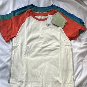 NWT H&M Set of 3 Color Block Short Sleeve Tees 6X/7
